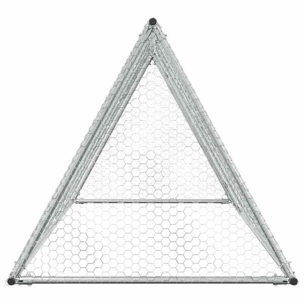 Hönsbur silver 200x105x91 cm galvaniserat stål