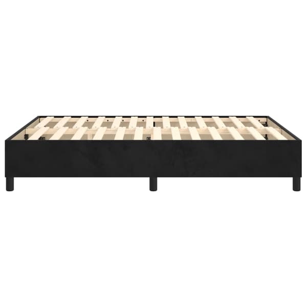 Boxspring-sängram svart 140x200 cm sammet