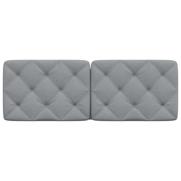 Headboard Cushion Light Grey 140 cm Fabric