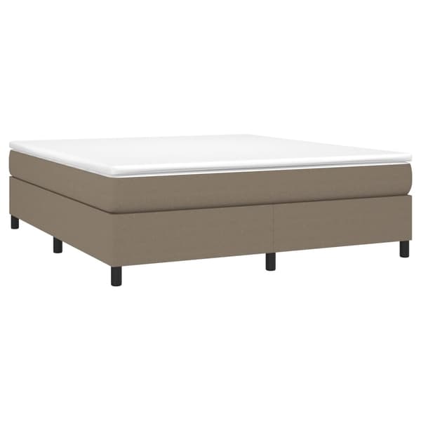 Boxspring-sängram taupe 180x200 cm tyg