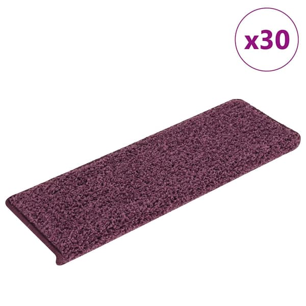 Trappmattor 30 st 65x21x4 cm mörklila rektangulär kant