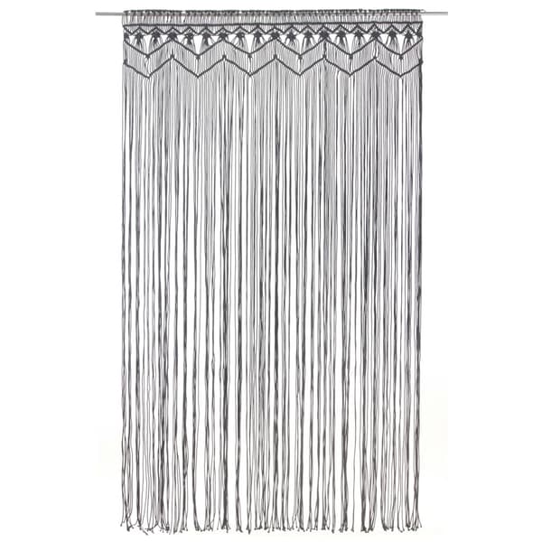 Gardin makramé antracit 140x240 cm bomull
