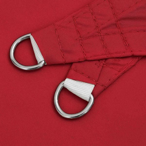 Solskydd segel rött 2x2x2 m 100% polyester Oxford