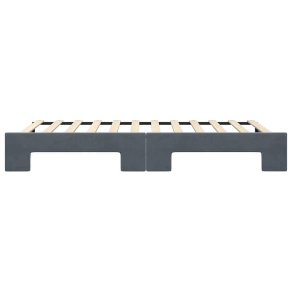 Dagbädd utdragbar mörkgrå 100x200 cm sammet