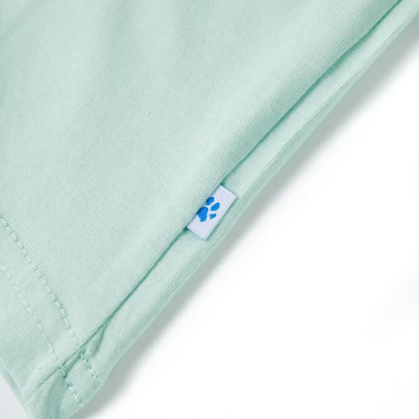 T-shirt för barn ljus mintgrön 140