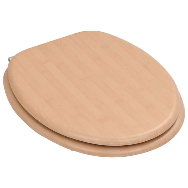 Toalettsitsar med lock 2 st MDF bambudesign