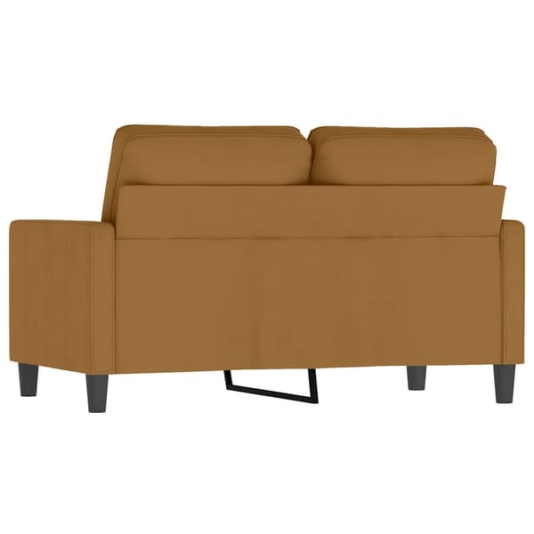 2-sitssoffa brun 120 cm sammet