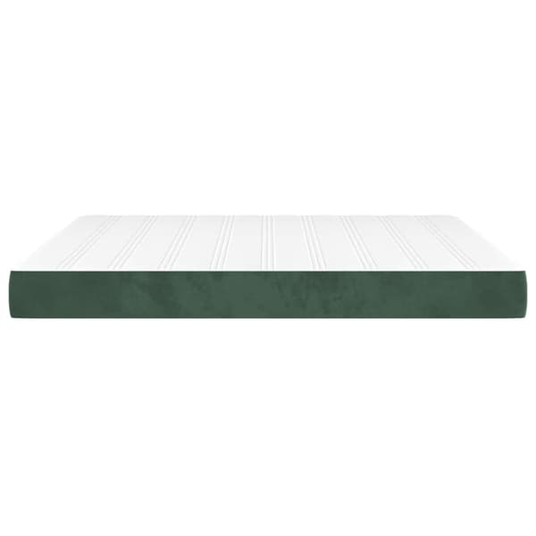 Pocketresårmadrass medium mörkgrön 160x210x20 cm sammet