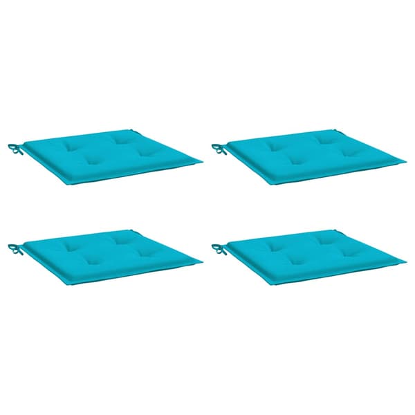 Stolsdynor 4 st turkos 40x40x3 cm tyg