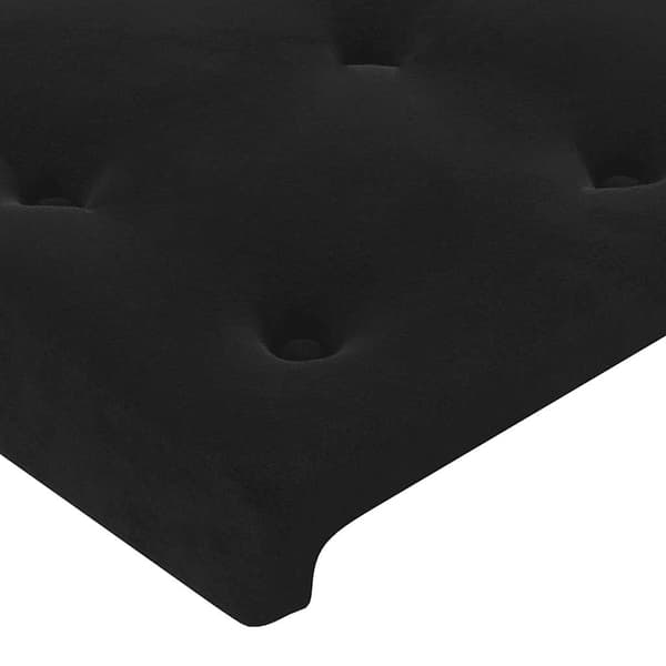 Sänggavel svart 80x5x78/88 cm sammet
