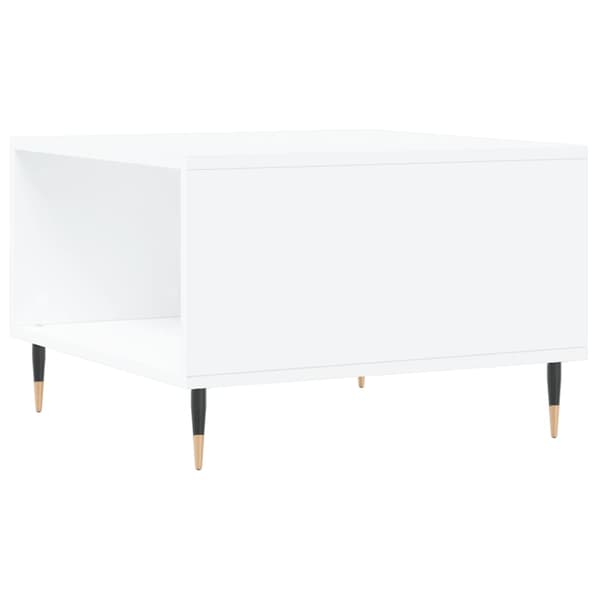 Soffbord vit 55x55x36,5 cm konstruerat trä