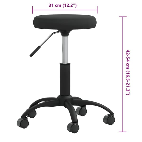 Massagepall sammet svart