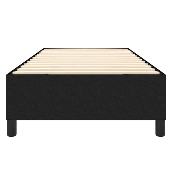 Boxspring-sängram svart 90x200 cm tyg