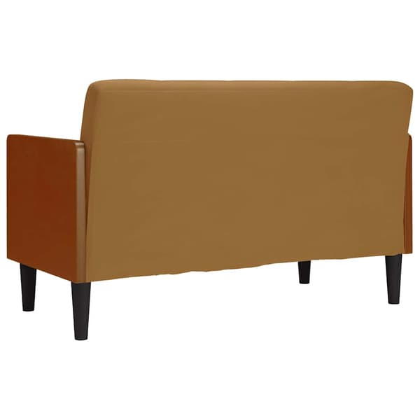 Loveseat soffa med dynor brun 110 cm sammet