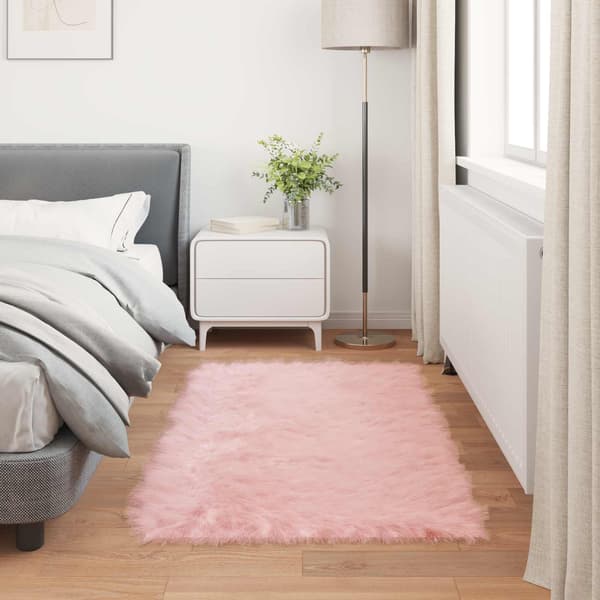 Fuskfäll matta TAFALLA Rosa 60 x 110 cm Polyester