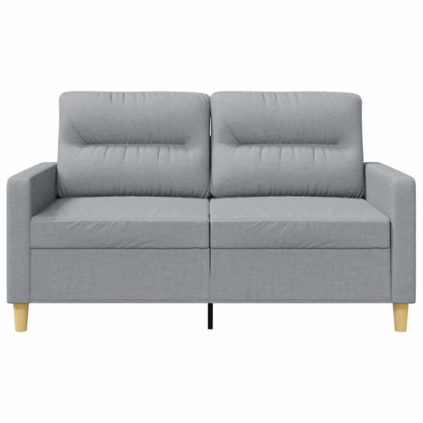 2-sitssoffa ljusgrå 120 cm tyg