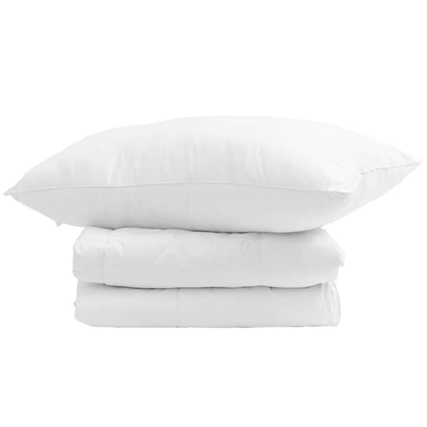 Vinter Täcke med kudde 2 pcs Vit Dunfjäder
