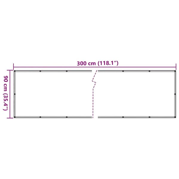 Insynsskydd för balkong antracit 300x90 cm PVC