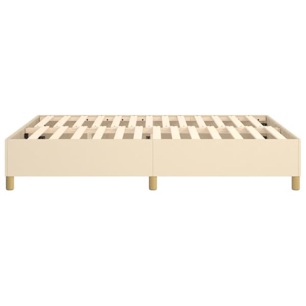 Boxspring-sängram gräddvit 140x200 cm tyg