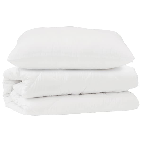 Täckeset med kudde 2 pcs Vit Mikrofiber