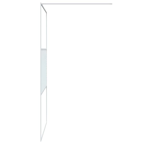 Duschvägg vit 115x195 cm klart ESG-glas
