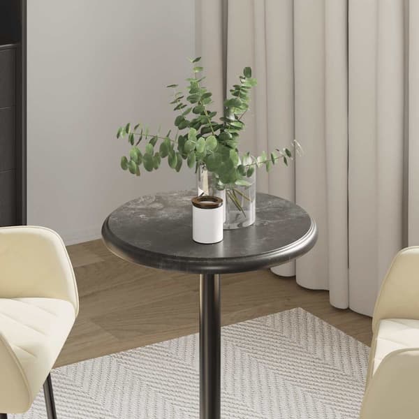 Bordsskiva svart Ø40x2,5 cm marmor