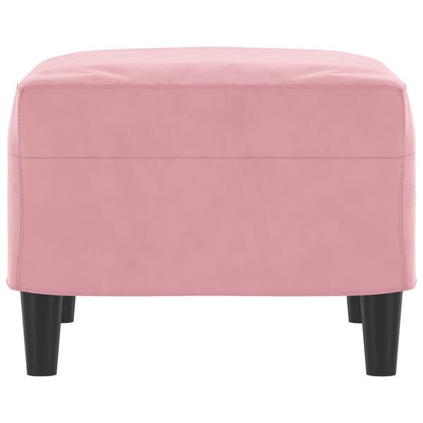 Fotpall rosa 60x50x41 cm sammet
