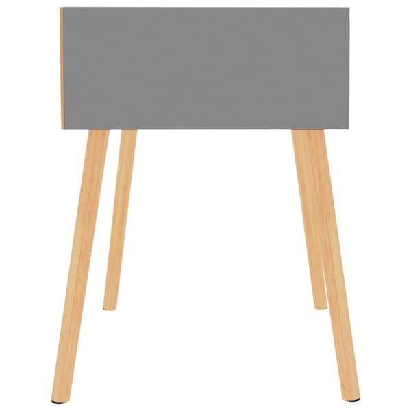 Sängbord 2 st grå 40x40x56 cm konstruerat trä