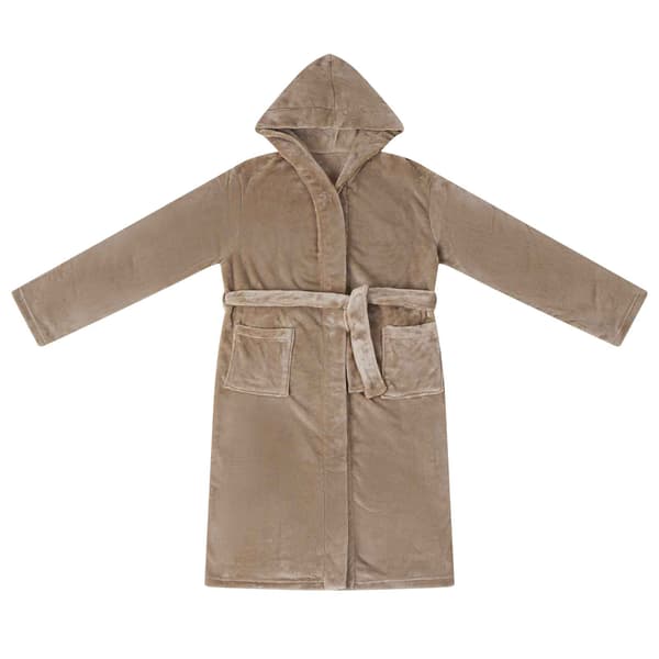 Badräkt Hoodie Kamel s Flanell