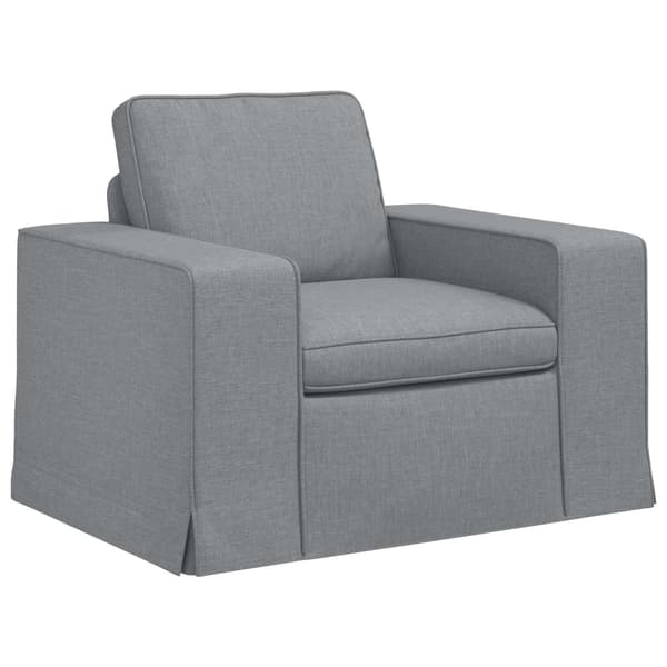 Soffset 2 pcs Ljusgrå 162 x 80 x 82 cm tyg