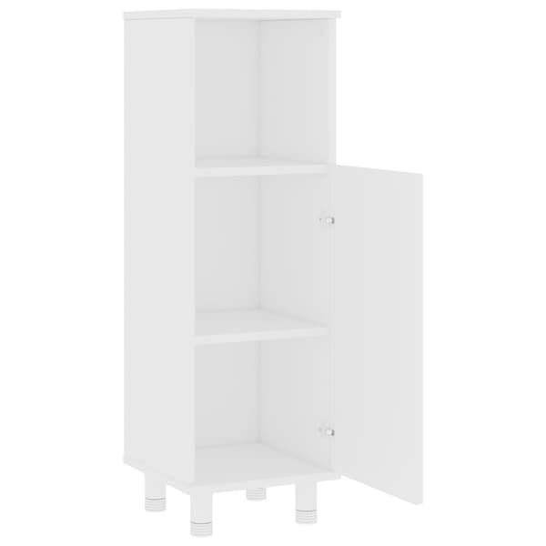 Badrumsskåp vit 30x30x95 cm konstruerat trä