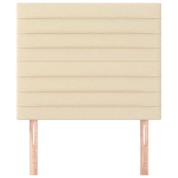 Sänggavel creme 90x5x118/128 cm tyg