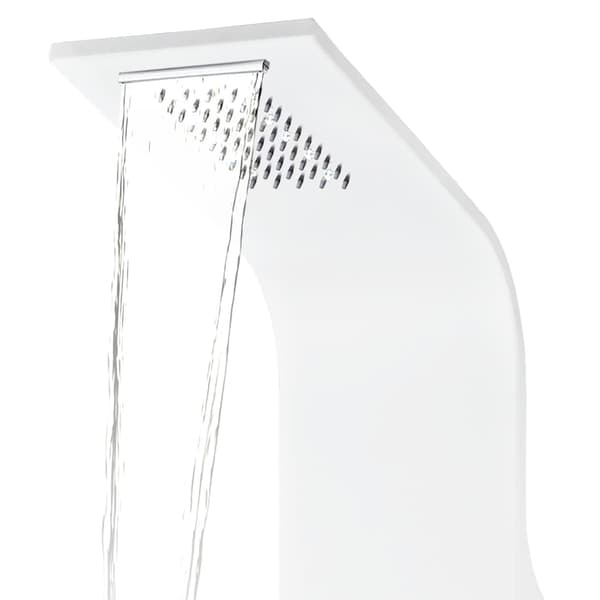 Duschpanel aluminium 20x44x130 cm vit