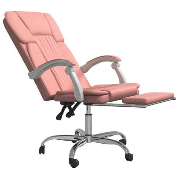 Kontorsstol rosa konstläder