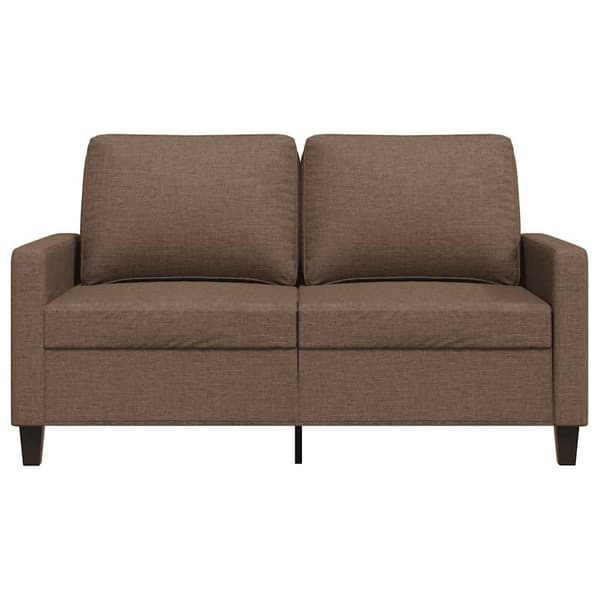 2-sitssoffa brun 120 cm tyg