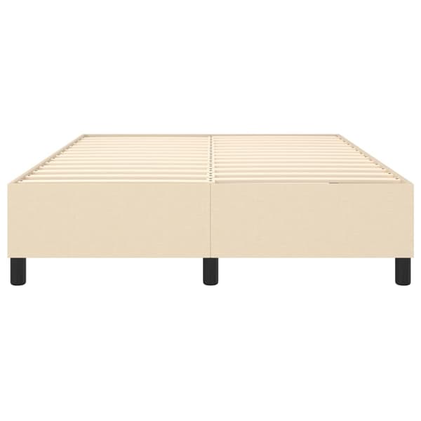 Boxspring-sängram gräddvit 140x190 cm tyg