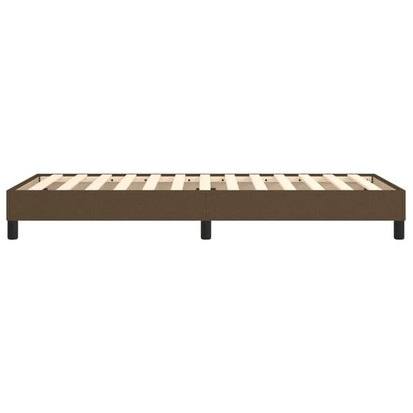Boxspring-sängram mörkbrun 90x190 cm tyg