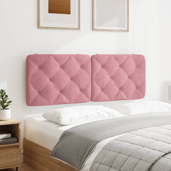 Headboard Cushion Pink 120 cm Velvet