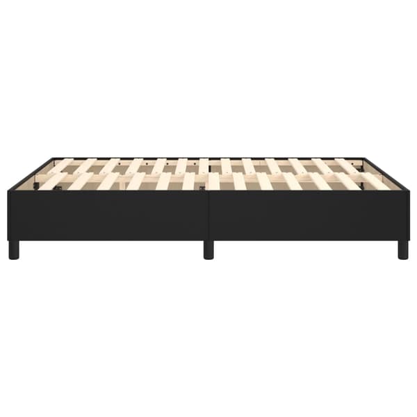 Boxspring-sängram svart 140x200 cm konstläder
