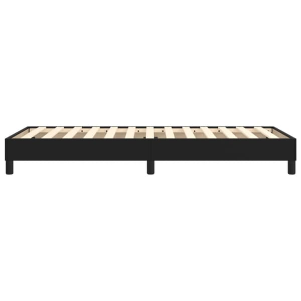 Boxspring-sängram svart 100x200 cm konstläder