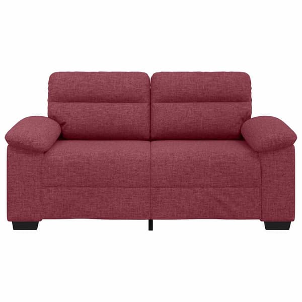 2-sitssoffa vinröd 160x81x84 cm tyg