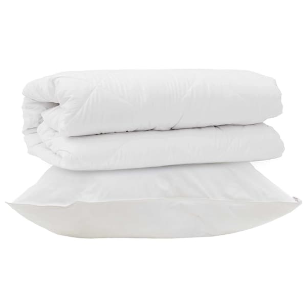 Täckeset med kudde 2 pcs Vit Mikrofiber