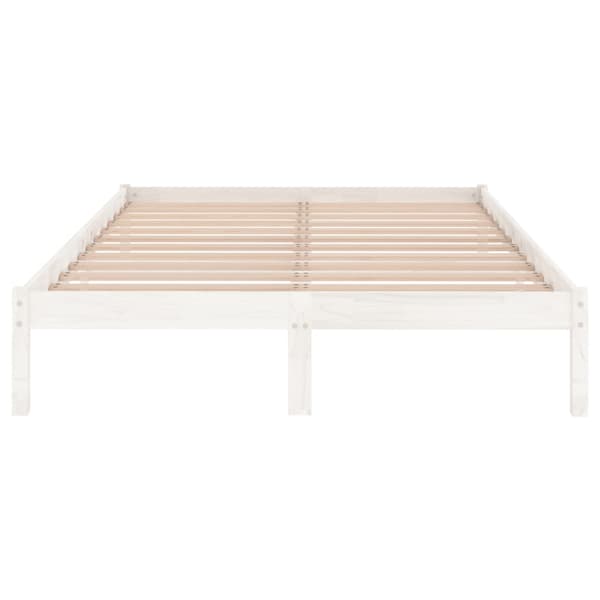 Sängram vit massiv furu 200x200 cm