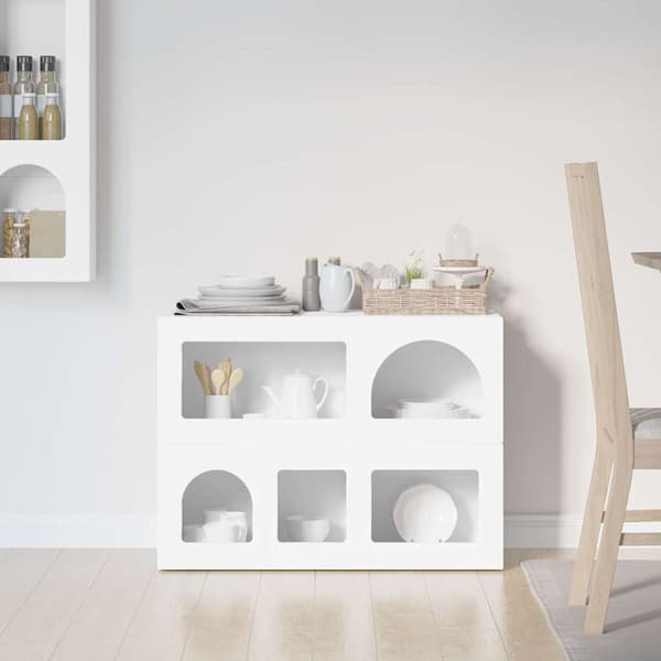 Sideboard Vit 80,5 x 35 x 59 cm Konstruerat trä