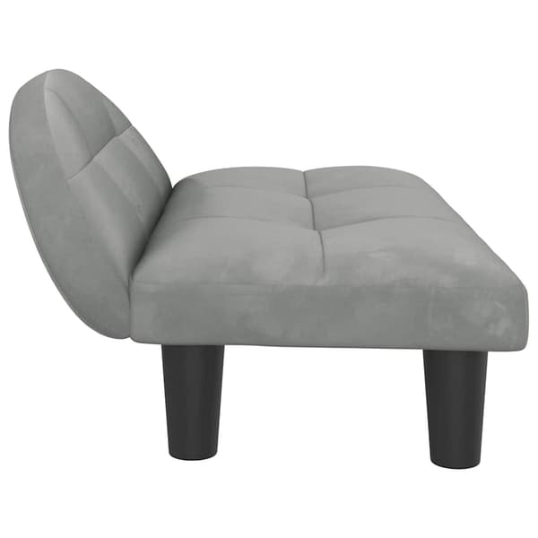 Hundbädd ljusgrå 70x52x30 cm sammet