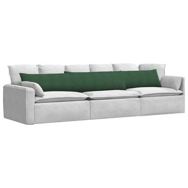 Sofakuddar 2 pcs Mörkgrön 200 x 40 cm Kordread tyg