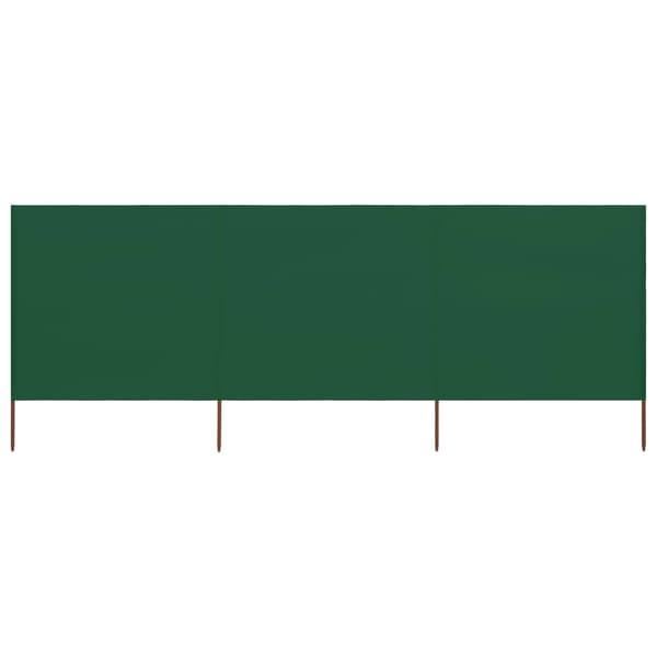 Vindskydd 3 paneler tyg 400x120 cm grön