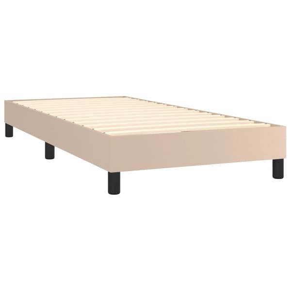 Boxspring-sängram cappuccino 90x190 cm konstläder