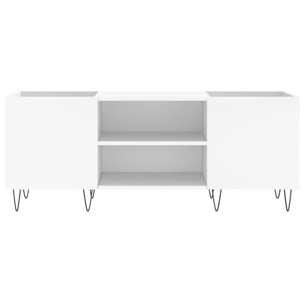 Stereobänk vit 121x38x48 cm konstruerat trä