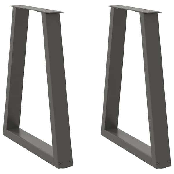 Matbordsben V-formade 2 st antracit 60x(72-73,3) cm stål